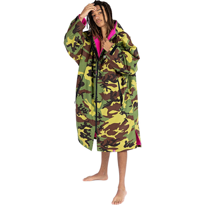 2024 Dryrobe Advance Long Sleeve Change Robe V3 DR104 - Camo / Pink